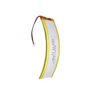 1C 3,7 V 1800mAh gebogen LiPo-batterij Aangepaste lithiumbatterij Lichtgewicht