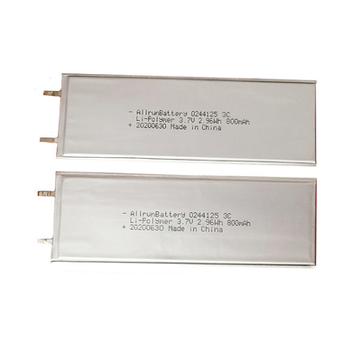 3C ontlading 3,7 V 800mAh LiPo-batterij Ultradunne LiPo-polymeerbatterij