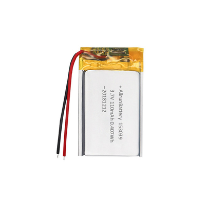 3.7V 110mAh LiPo-batterij / ultradunne oplaadbare lithium-polymeerbatterijen