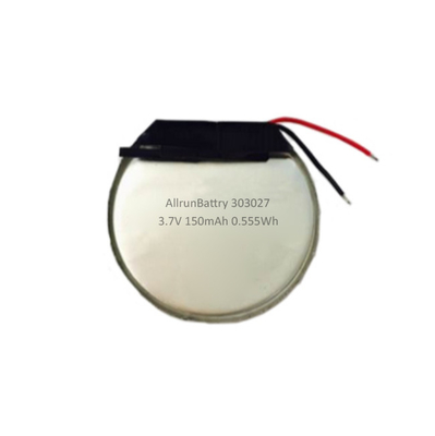 GPS stabiele ronde LiPo-batterij 3,7 V 150 mah aangepaste lithium-polymeerbatterijen