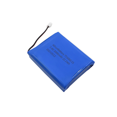 2S1P 7.4V 3000mAh medische lithiumbatterij Krachtig oplaadbaar