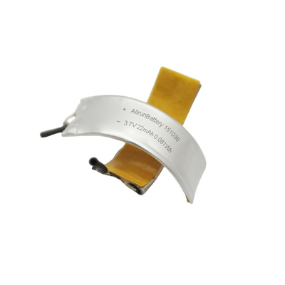 Nieuwe gebogen LiPo-batterij 22mAh 3,7V Li-polymeer batterijcel