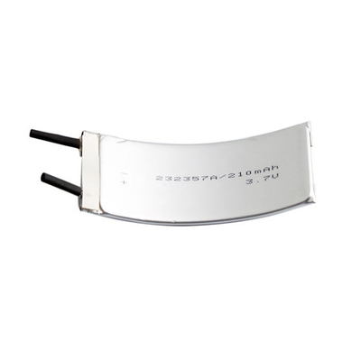232357 Gebogen LiPo-batterij 210 mAh 3,7 V aangepaste lithiumbatterij