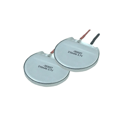 Custom Krachtige Veilige Ronde LiPo Batterij 3.7V 210mAh Voor Elektrische Tandenborstels
