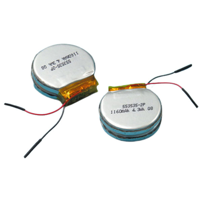 Medische aangepaste 1160mAh LiPo-batterij 3,7 V lithium-polymeerbatterij 1S2P