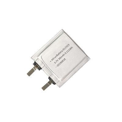 3.7V 30mAh LiPo-batterij 1 mm ultradunne Li-polymeer batterijcel 012323