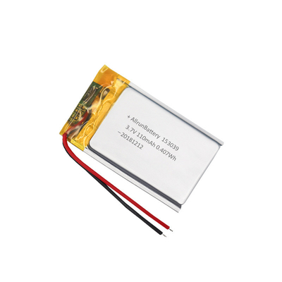 3.7V 110mAh LiPo-batterij / ultradunne oplaadbare lithium-polymeerbatterijen