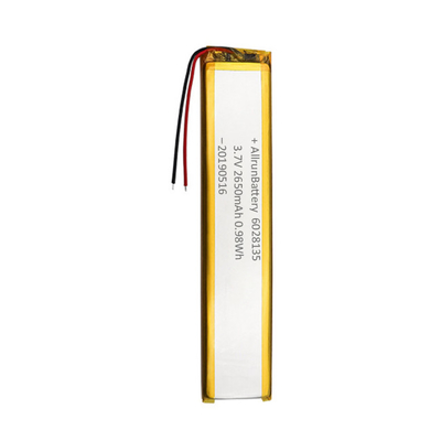 3,7 V 2650 mAh Li-polymeerbatterijen 6 mm ultrasmalle aangepaste LiPo-batterijen