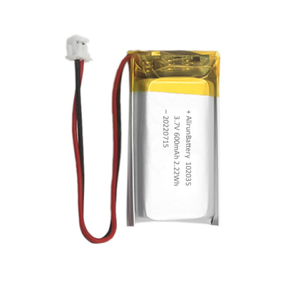 Oplaadbare aangepaste 3,7 V 600 mAh lithium-polymeerbatterij / LiPo-batterij
