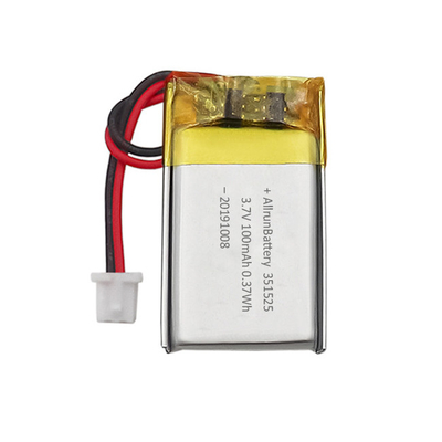0.37Wh 3.7V 100mAh Mini LiPo Batterij Oplaadbaar Aangepast 351523