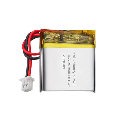 Oplaadbare aangepaste medische lithiumbatterij 3,7 V 280 mAh LiPo-batterij