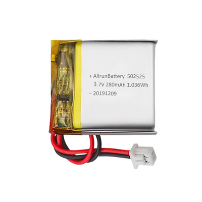 Oplaadbare aangepaste medische lithiumbatterij 3,7 V 280 mAh LiPo-batterij