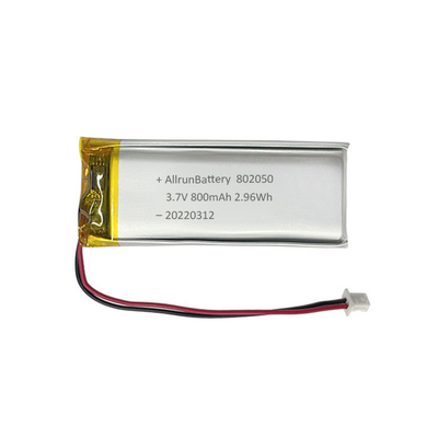 1C Dunne rechthoekige batterij Oplaadbare 3,7 V LiPo-batterij 800mAh