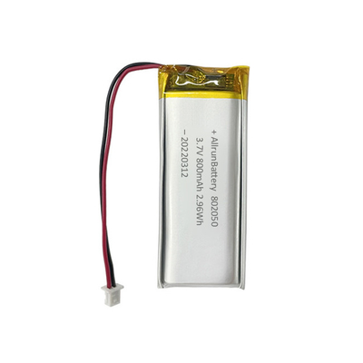 1C Dunne rechthoekige batterij Oplaadbare 3,7 V LiPo-batterij 800mAh