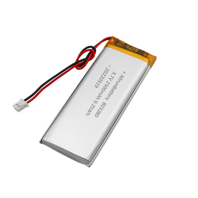 Aangepaste rechthoekige batterij Oplaadbare 3,7 V 2500mAh LiPo-batterij