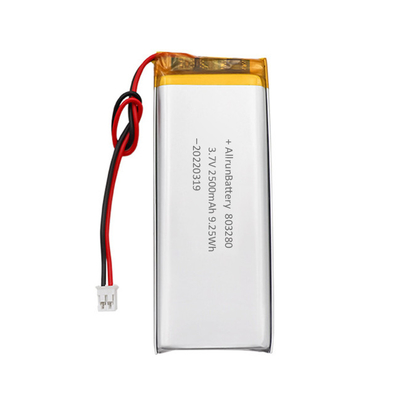 Aangepaste rechthoekige batterij Oplaadbare 3,7 V 2500mAh LiPo-batterij