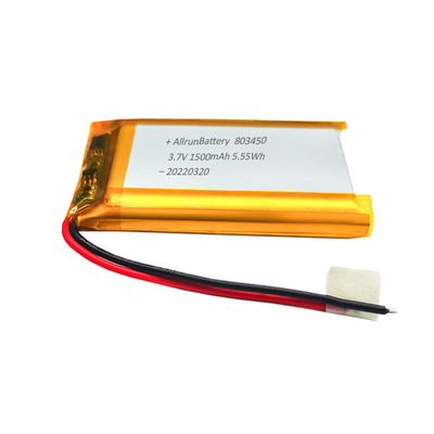 Krachtige rechthoekige batterij Aangepaste 3,7 V 1500mAh LiPo-batterij