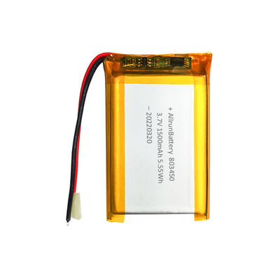 Krachtige rechthoekige batterij Aangepaste 3,7 V 1500mAh LiPo-batterij