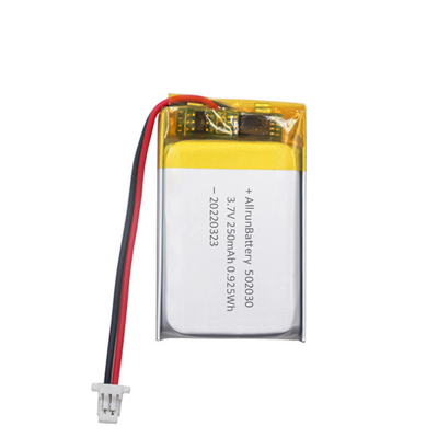Dunne 3,7 V 250mAh LiPo-batterij Rechthoek lithium-polymeer oplaadbare batterij