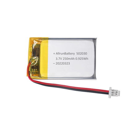 Dunne 3,7 V 250mAh LiPo-batterij Rechthoek lithium-polymeer oplaadbare batterij