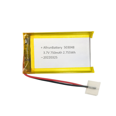 Lichte rechthoekige oplaadbare Li-polymeerbatterij 3,7 V 750 mAh LiPo-batterij
