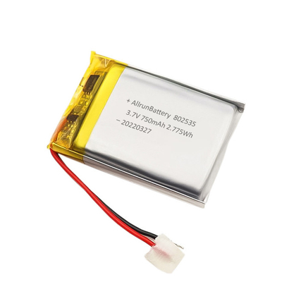 Rechthoek lithium-polymeer batterijveiligheid 3,7 V 750mAh LiPo-batterij