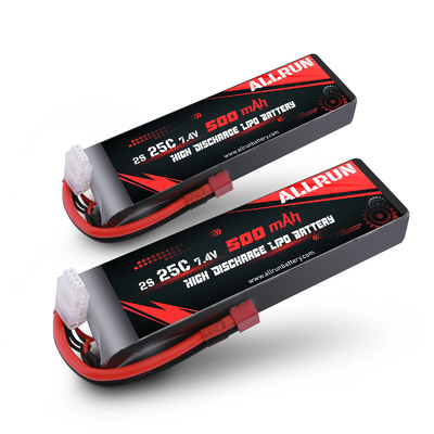 25C 2S 500mAh 7.4V LiPo-accu met hoge ontlading voor elektrisch gereedschap