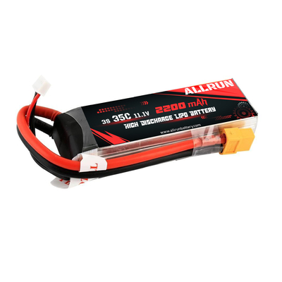 35C Lithium-polymeerbatterij met hoge ontlading 3S 11,1 V 2200mAh LiPo-batterij