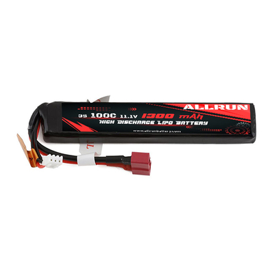 RC 100C 11.1V Li-polymeerbatterij Hoge C-snelheid 3S 1300mAh LiPo-batterij