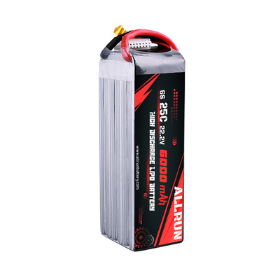 22.2V 25C medische lithiumbatterij Hoge C-snelheid 6S 6000mAh LiPo-batterij