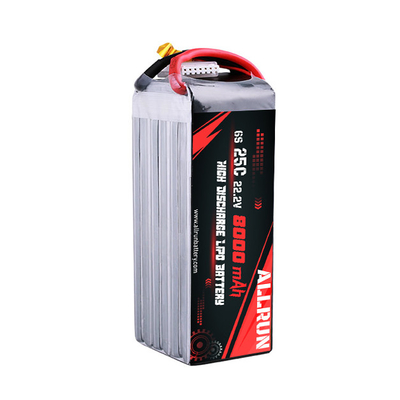 25C 6S 8000mAh LiPo-batterij Hoge C-snelheid 22,2V LiPo-batterijpakket