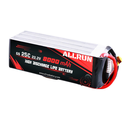 25C 6S 8000mAh LiPo-batterij Hoge C-snelheid 22,2V LiPo-batterijpakket