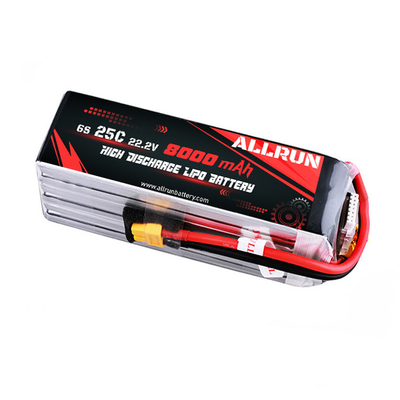 25C 6S 8000mAh LiPo-batterij Hoge C-snelheid 22,2V LiPo-batterijpakket
