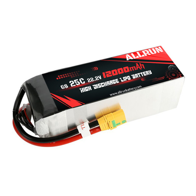 RC 25C 6S 12000mAh LiPo-batterij 22,2V batterijpakket met hoge C-snelheid