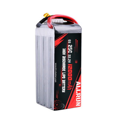 RC 25C 6S 12000mAh LiPo-batterij 22,2V batterijpakket met hoge C-snelheid
