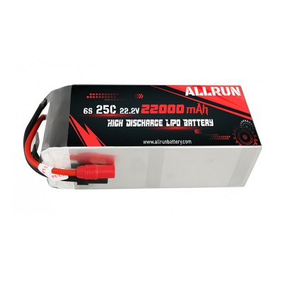 25C 6S 22000mAh LiPo-batterij 22,2V LiPo-batterijpak met hoge C-snelheid