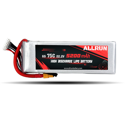 9048155 75C 22.2V 6S 5200mAh LiPo-accu met hoge ontlading