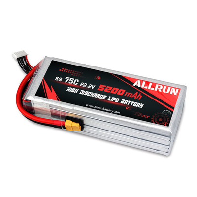9048155 75C 22.2V 6S 5200mAh LiPo-accu met hoge ontlading