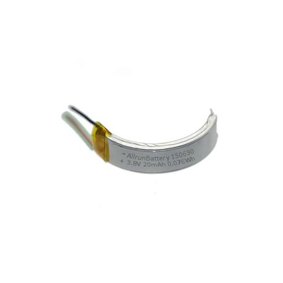 Draagbare technologie 20 mAh LiPo-batterij 3,8 V lithium-ion-polymeerbatterij
