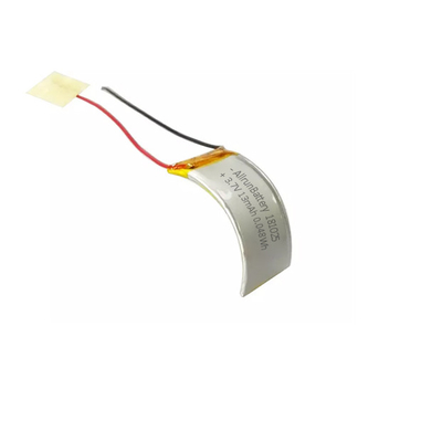 Curved LiPo oplaadbare batterij 3,7 V 13 mAh met lage zelfontlading