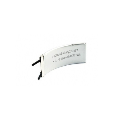 1C 3,7 V LiPo oplaadbare batterij 210mAh gebogen lithium-polymeerbatterij