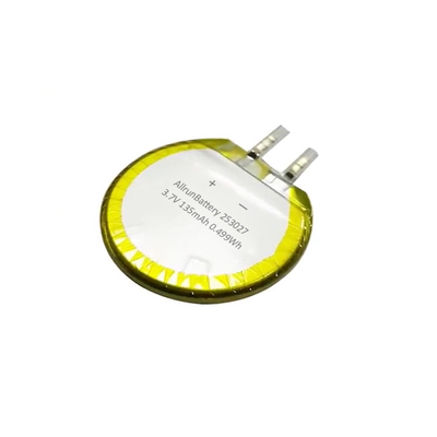 Veilige 3,7 V 135 mAh ronde LiPo-batterij Betrouwbare aangepaste lithium-polymeerbatterij