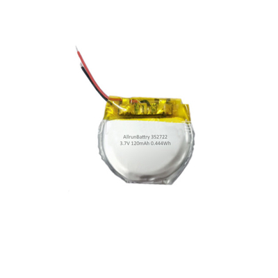 Aangepaste ronde lithium-polymeerbatterij 3,7 V 120mAh LiPo-batterij