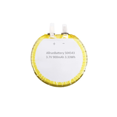 Aangepaste betrouwbare ronde LiPo-batterij 3,7 V 900mAh 504543 voor Bluetooth-hoofdtelefoons
