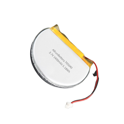 Aangepaste 3.7V 1400mAh ronde LiPo-batterijcel 705040 met capaciteit op hoog niveau