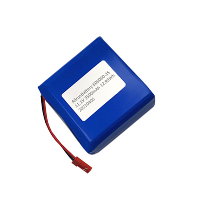 Vierkante 3500 mAh 11,1 V medische lithiumbatterij, oplaadbaar