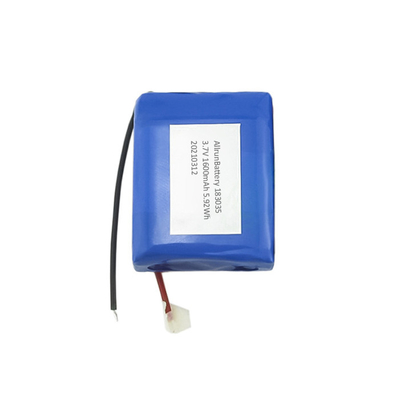Aangepaste lithiumbatterij 183035 Li-ionbatterij 3,7 V 1600 mah