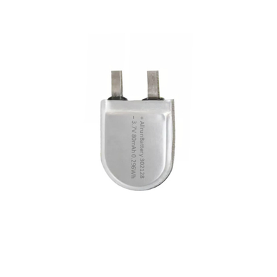 302128 3,7 V 80mAh LiPo-batterij U-vorm aangepaste lithium-polymeerbatterij 1C