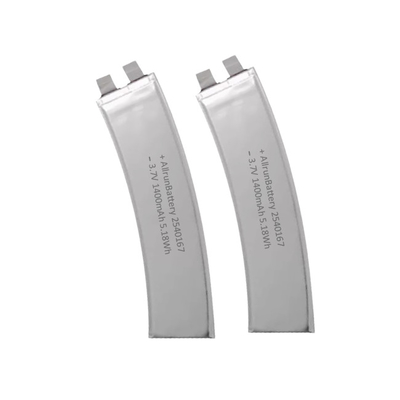 Dunne 3,7 V 1400 mAh aangepaste lithium-polymeerbatterij, vorm 2540167