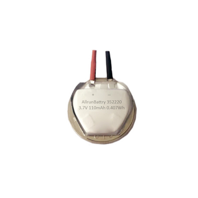 Krachtige aangepaste LiPo-batterij 3,7 V 110mAh met zeshoekige vorm 352220